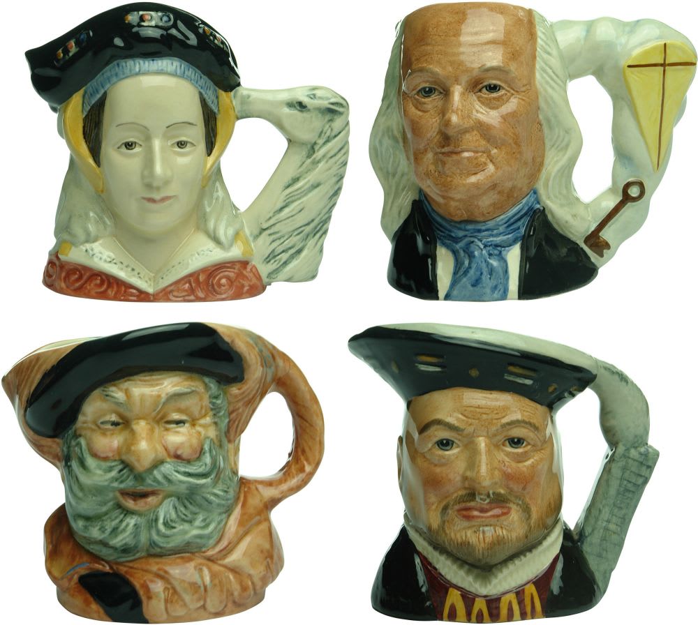 Four Royal Doulton Toby Jugs