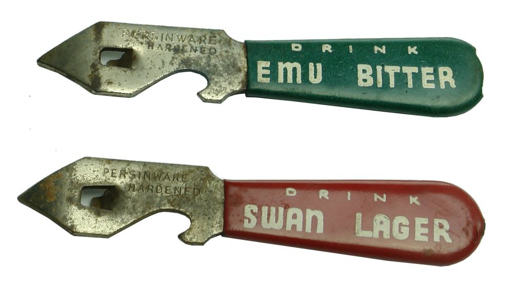 Emu Bitter & Swan Lager Advertising Bottle Openers