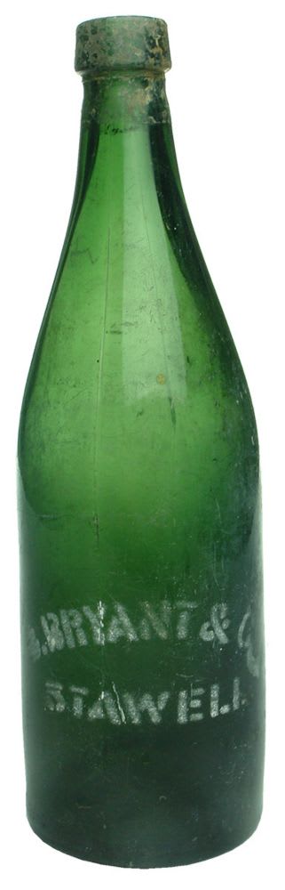 Bryant Stawell. Sandblasted beer bottle.