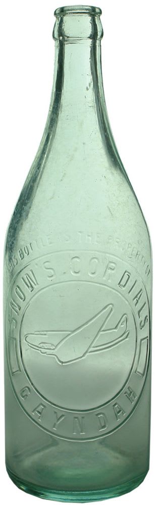 Snow's Cordials, Gayndah crown seal, 26 oz.