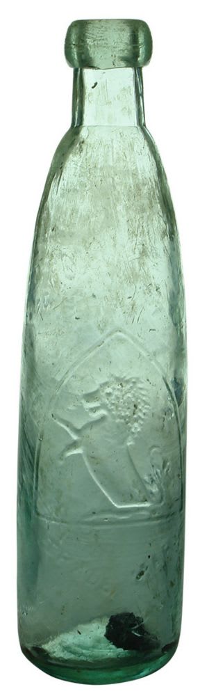 Stick Bottle. Dixon, Rosslyn Street, Melbourne. Aqua. 10 oz.