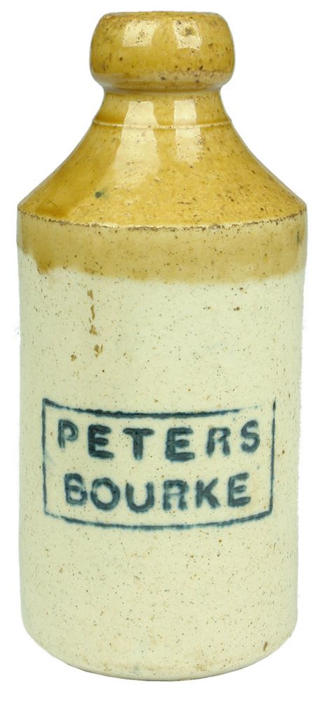 Ginger Beer. Cork Stoppered. Dump. Tan Top. Peters, Bourke.