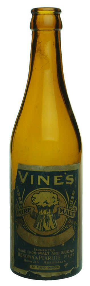 Household. Vinegar. Amber. 13 oz. Vine's, Renown & Pearlite, Burnley.