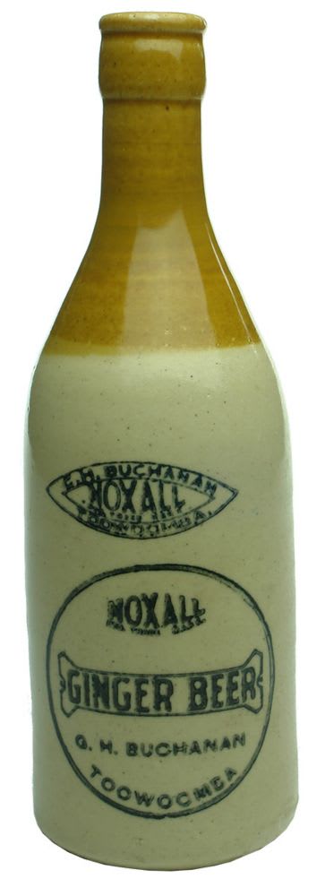 Ginger Beer. Buchanan, Toowoomba. Noxall. Tan Top. Crown Seal.