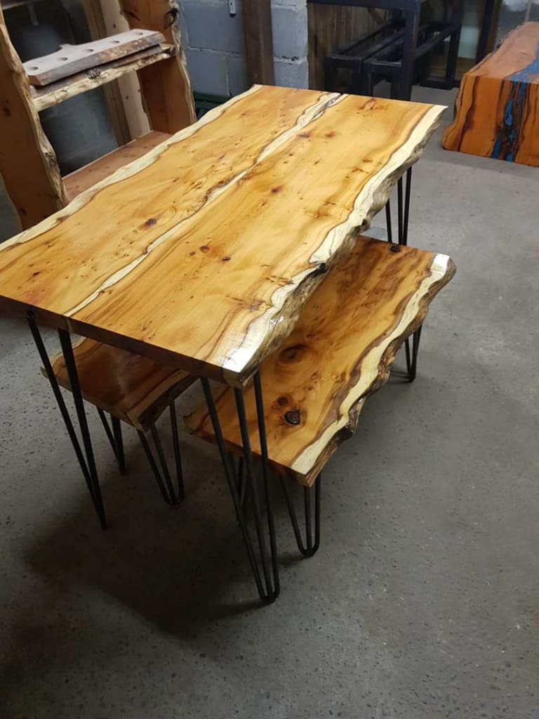 Waney Edge Tables, Shelving Units, Signs  & Hand Made Furniture and More due to Clearance