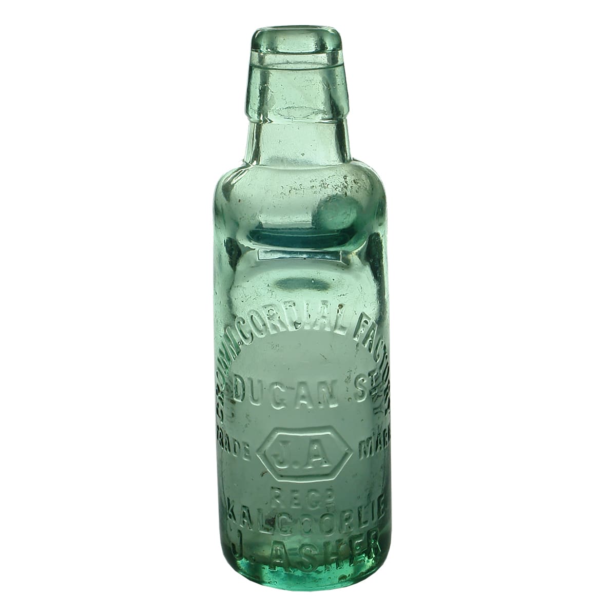 Codd. Crown Cordial Factory, Asher, Kalgoorlie. All Way Pour. 6 oz.