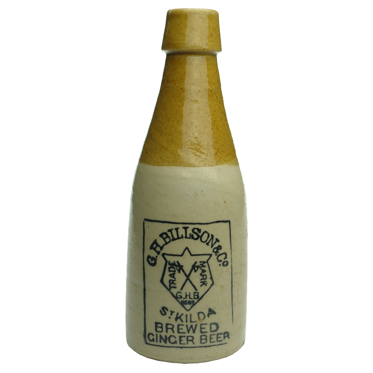 Ginger Beer. Billson, St Kilda. Tapered shape. Tan Top.