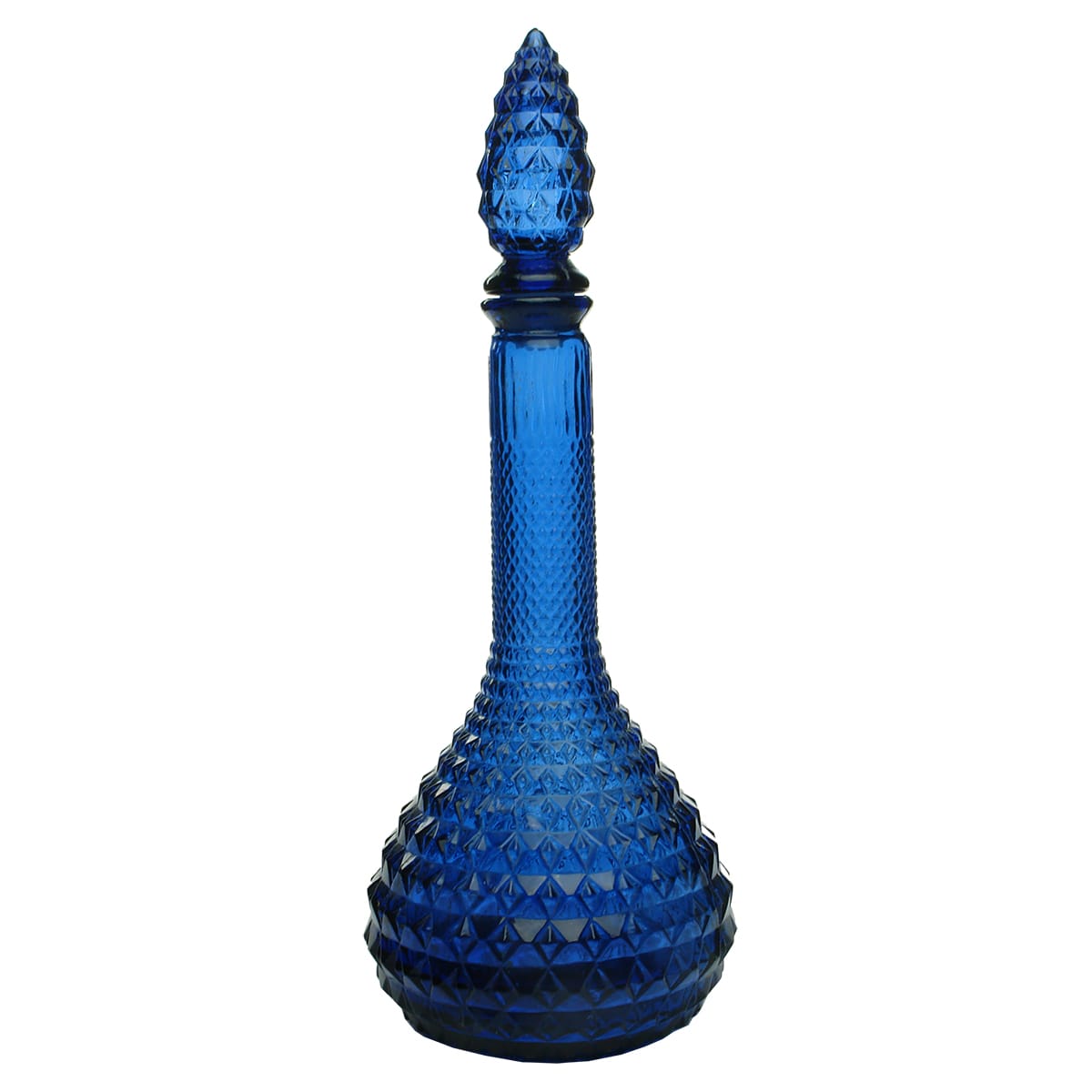 Blue Glass Genie Bottle