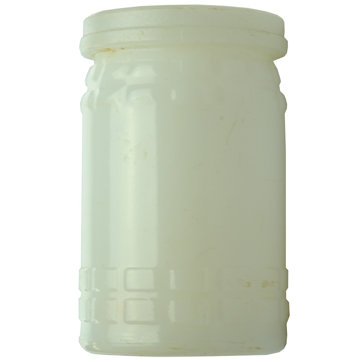 Milk Glass Pecks Paste Jar