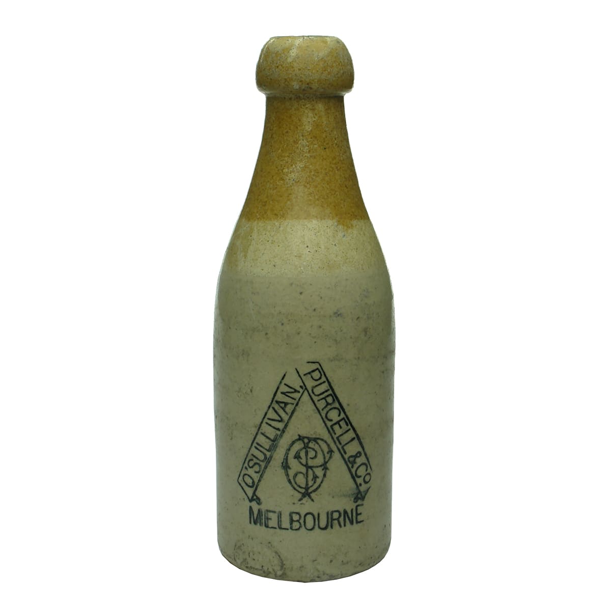 Ginger Beer. O'Sullivan, Purcell & Co., Melbourne. Champagne. Blob Top. Tan Top. 10 oz.