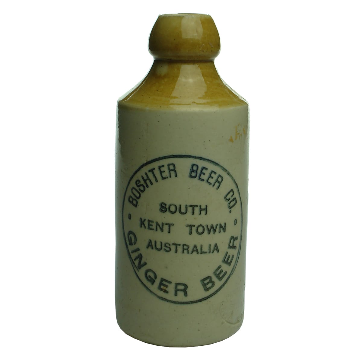 Ginger Beer. Boshter Beer Co., Kent Town Adelaide. Tan Top. Dump.