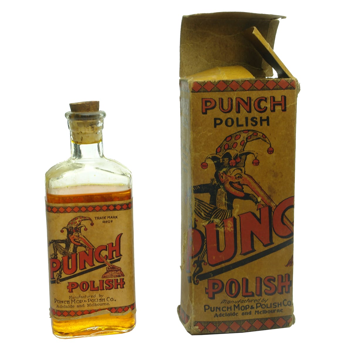 Punch Polish Labelled Bottle and Box.