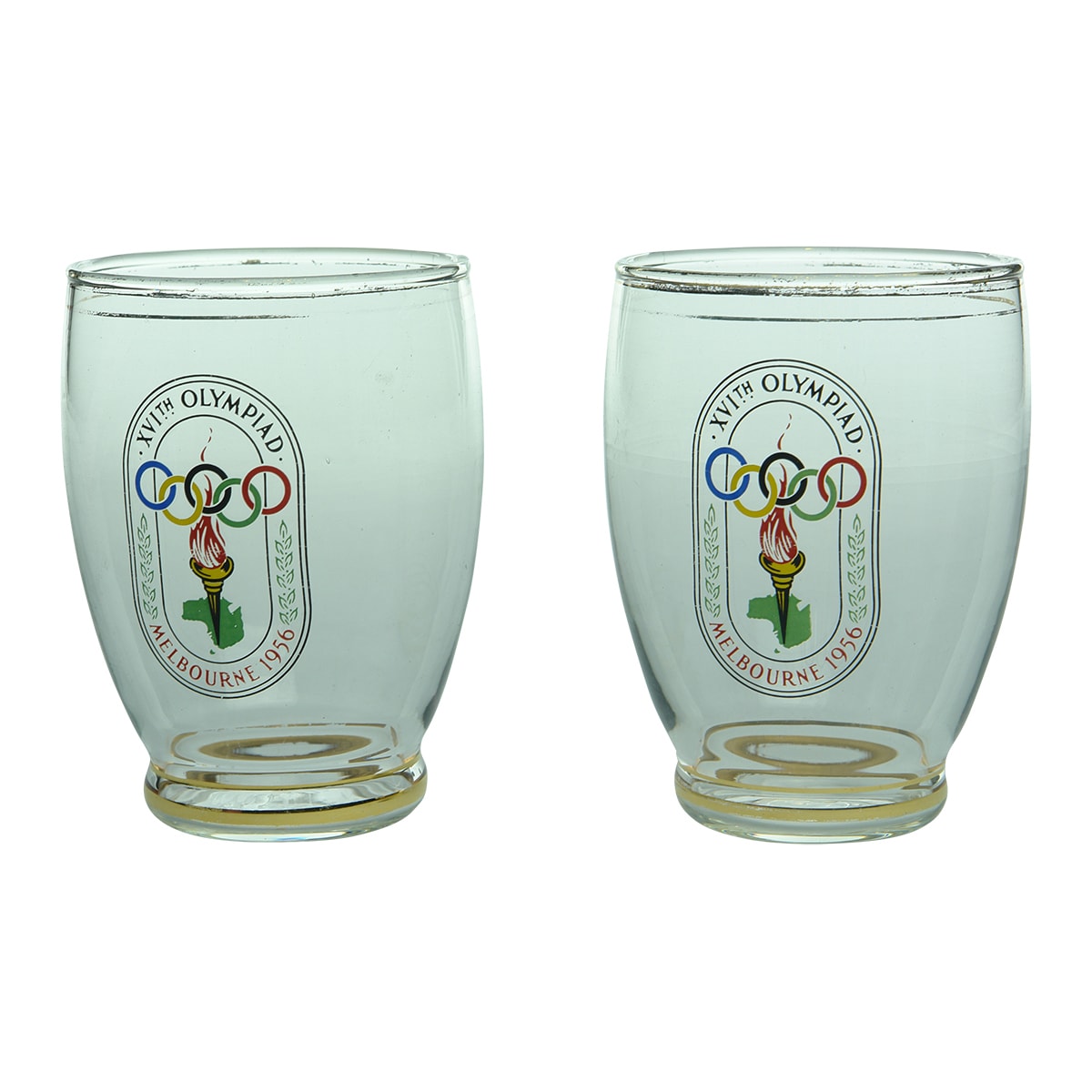 Pair of Melbourne Olympics Glasses 1956.
