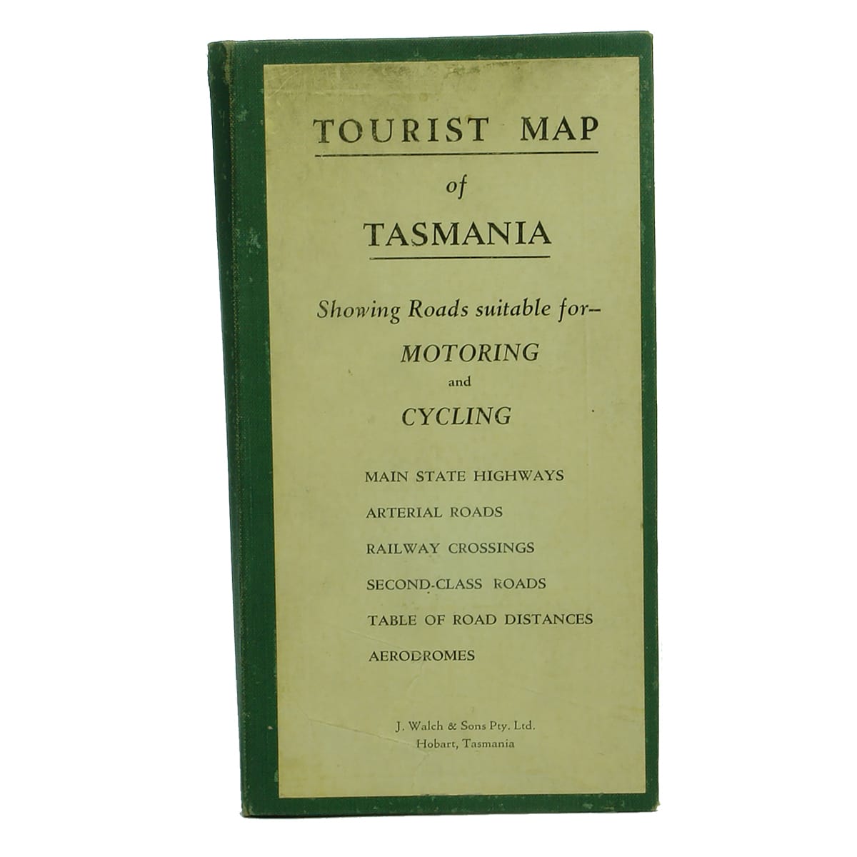 Tourist Map of Tasmania, 1930s.