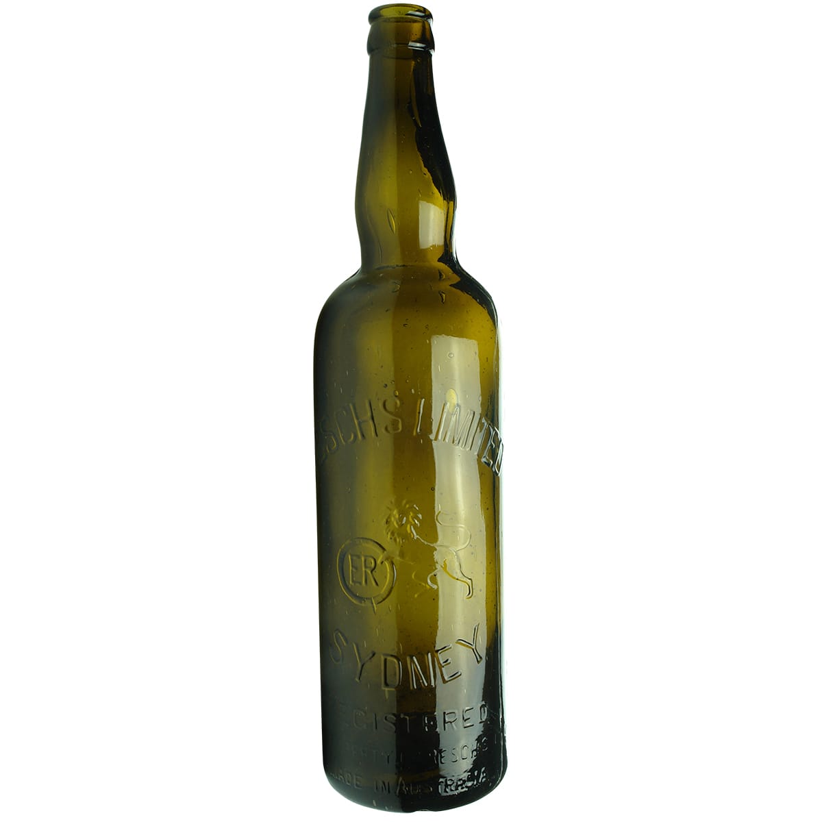 Beer. Resch's Sydney. Crown Seal. Shouldered. Green.