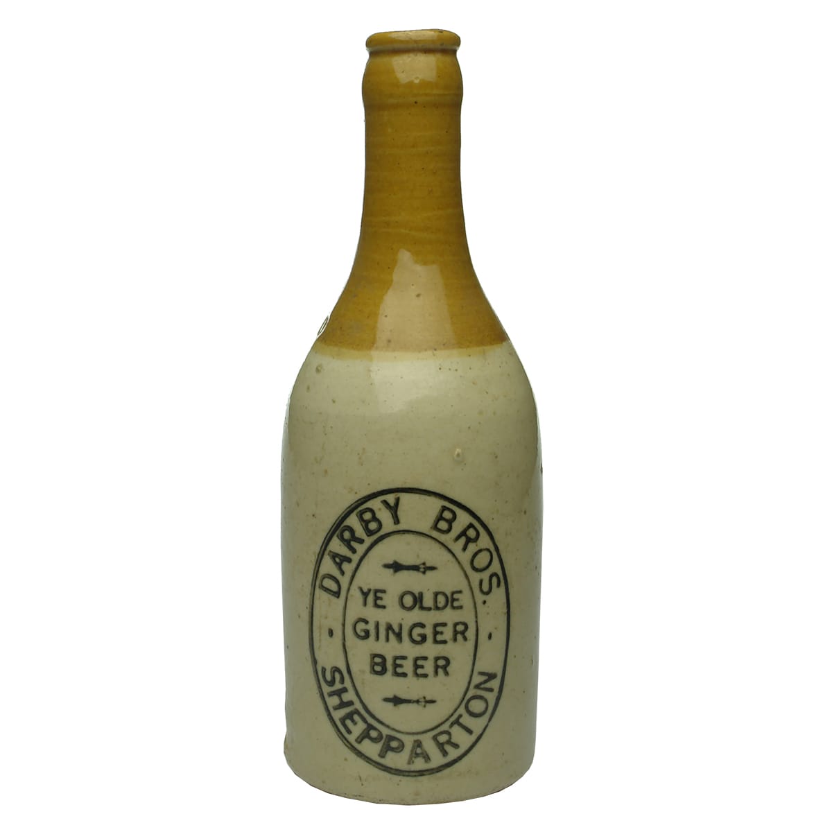 Ginger Beer. Darby Bros., Shepparton. Crown Seal. Tan Top.