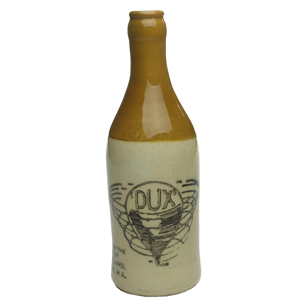 Ginger Beer. DUX, Hedgeland, Fremantle. Repaired. Crown Seal.