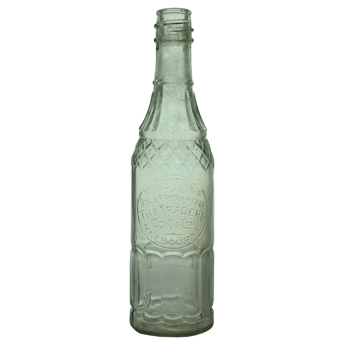 Cordial. Traders Bottle Co., Melbourne. Clear. 10 oz.