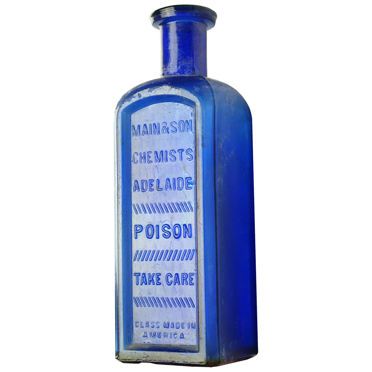 Poison. Main & Son, Adelaide. Cobalt. 8 oz.