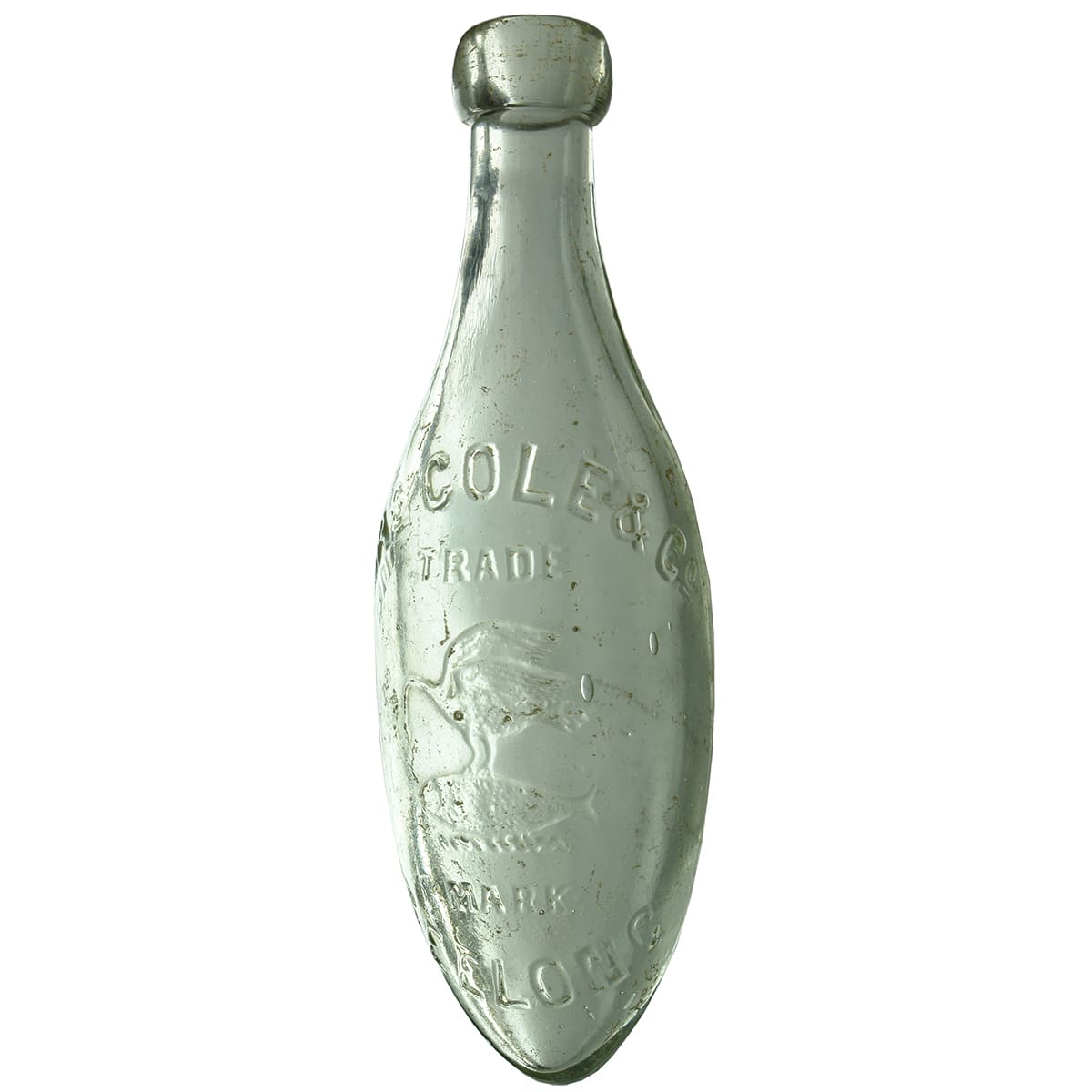 Torpedo. Chas Cole & Co., Geelong. Clear. 10 oz.