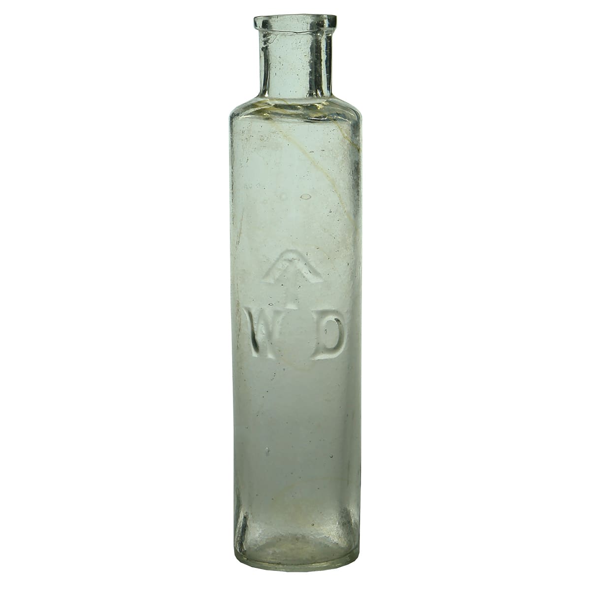 Small vial with Broad Arrow and WD.