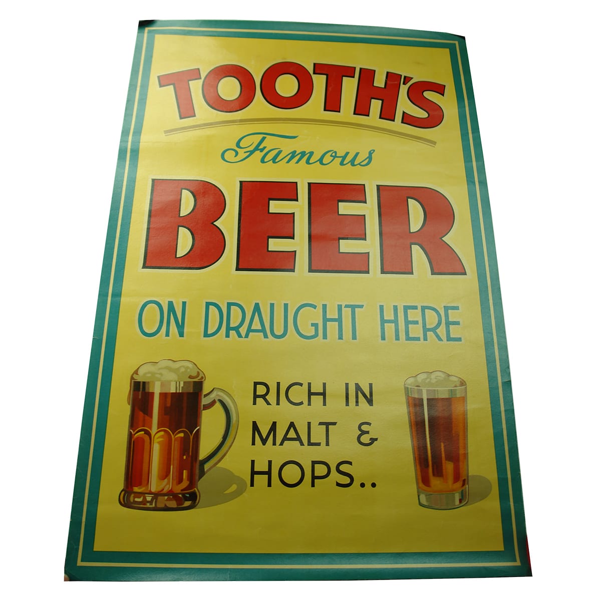 Beer Advertising Poster. Tooth's Famous Beer.