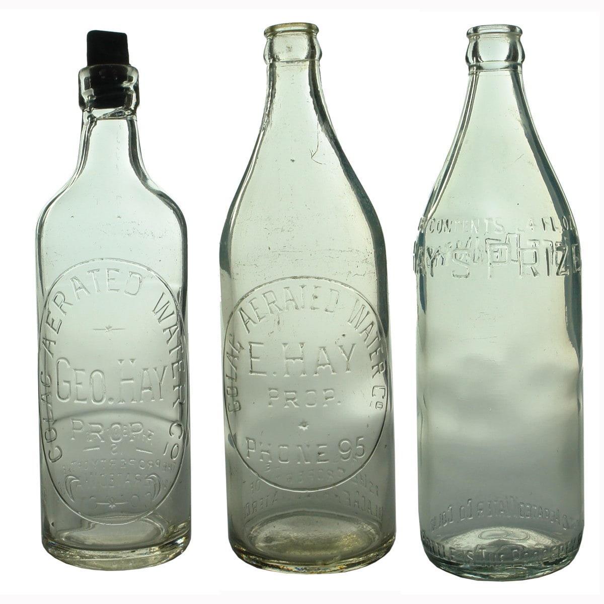 Three Hay Colac Soft Drink Bottles