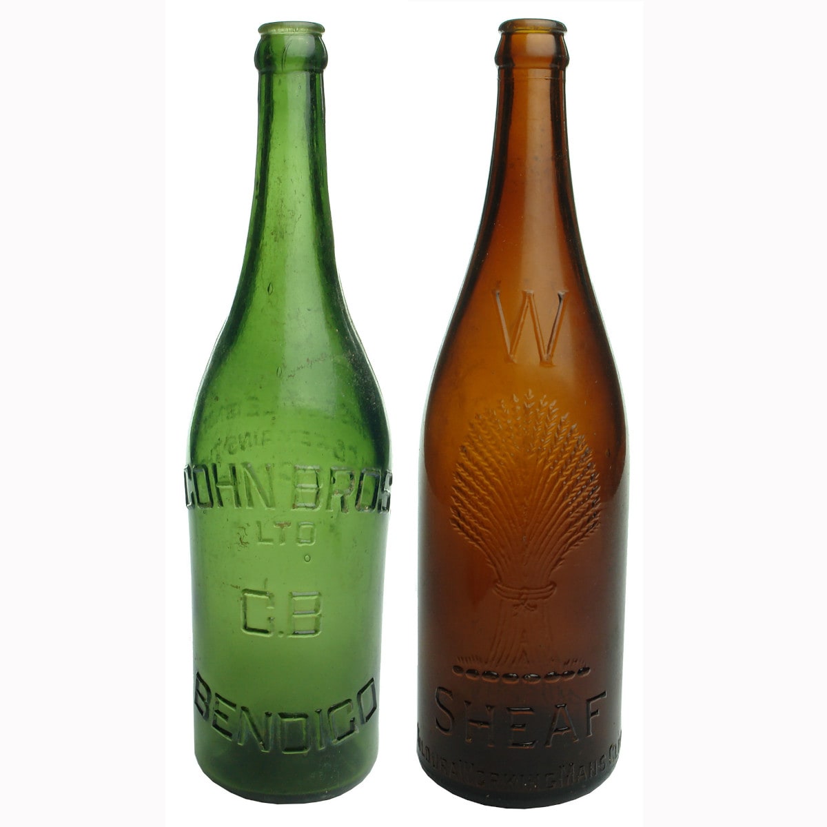 Pair of Crown Seal Beers: Cohn Bros., Bendigo & Mildura Working Mans Club.