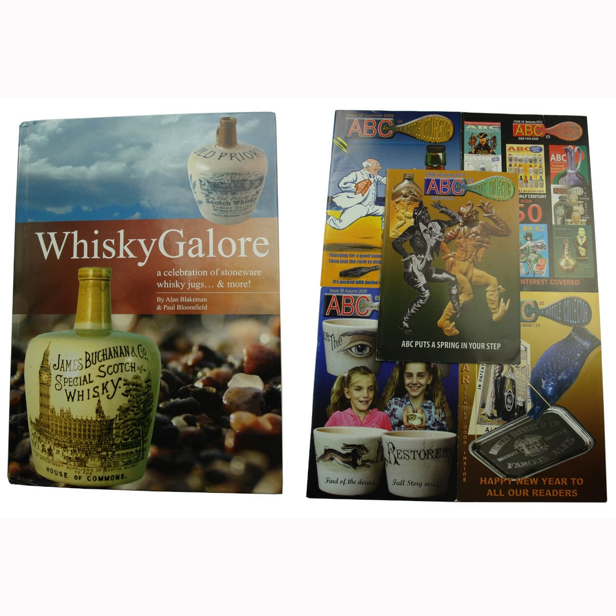 Book. Whisky Galore. Blakeman & Bllomfield plus 5 bottle collecting magazines