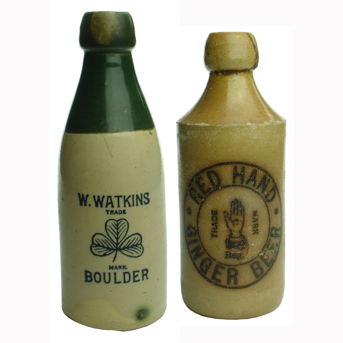 Pair of Western Australian Ginger Beers: Watkins, Boulder & Red Hand.