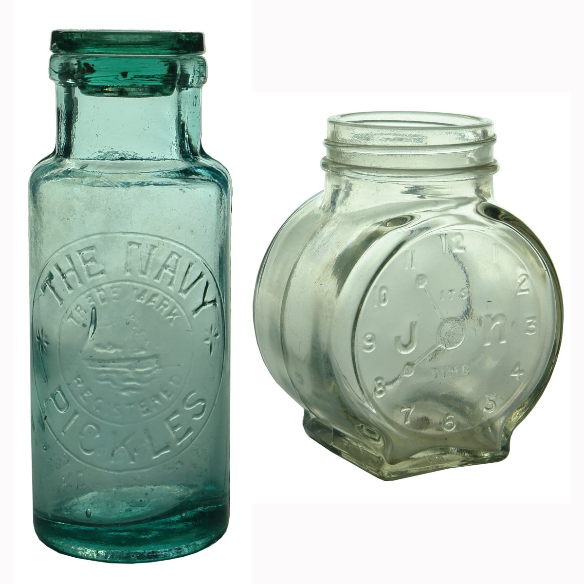 Pair of Jars: Navy Pickles and Jon Time Clock Jar