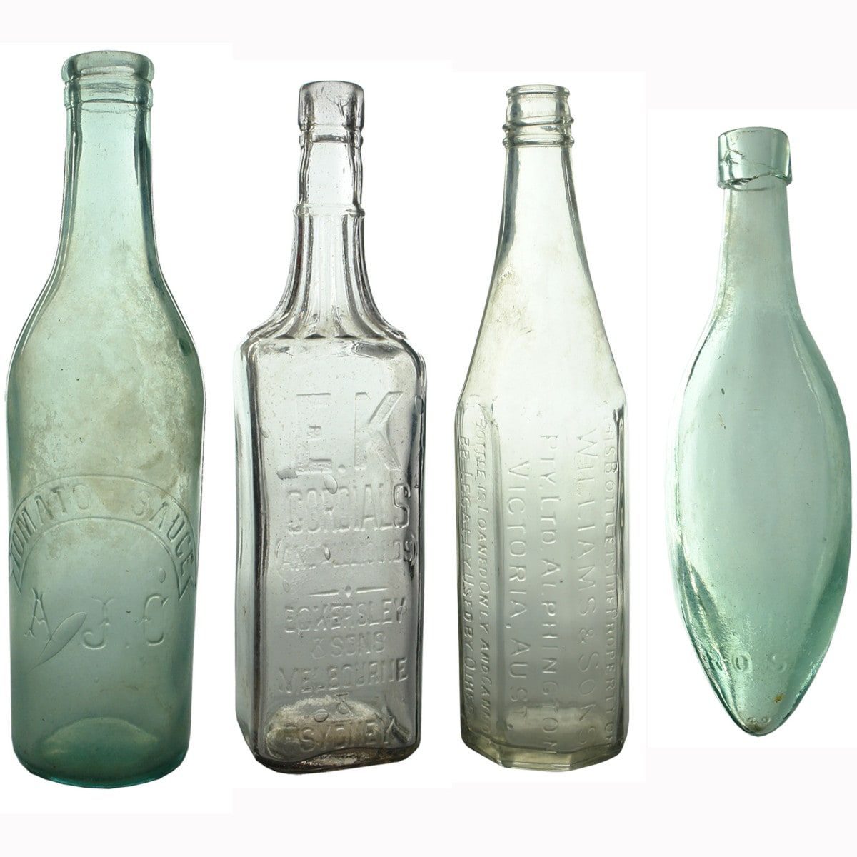 Four Miscellaneous Bottles: AJC, EK, Williams, Ross Belfast.