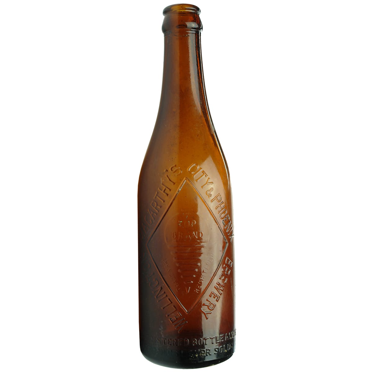 Beer. Macarthy's City & Phoenix Brewery, Wellington, New Zealand.  Crown Seal. Amber. 13 oz.