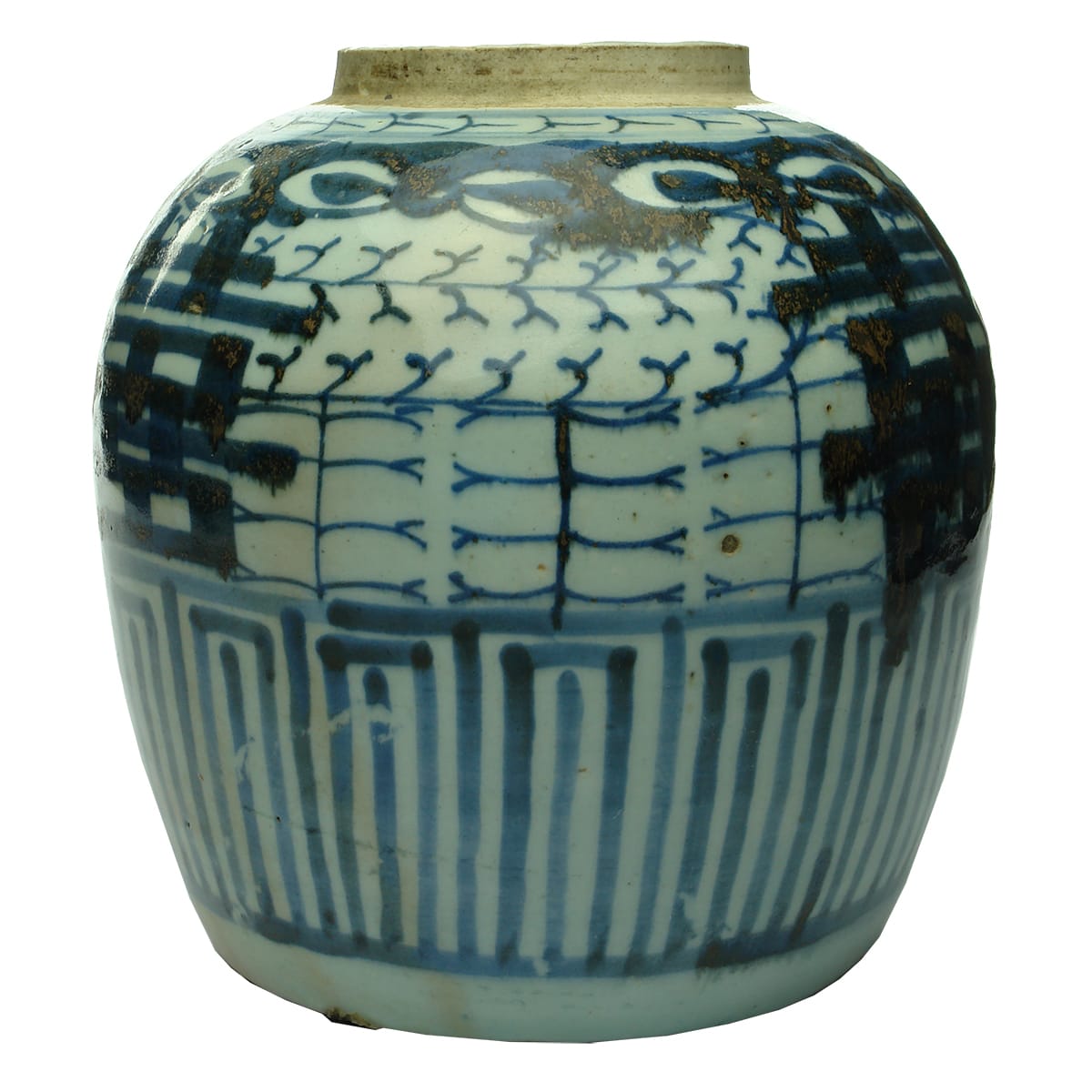 Large Chinese Blue & White Ginger Jar