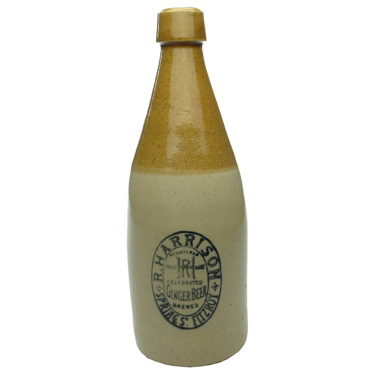 Ginger Beer. Harrison, Fitzroy. 26 oz. Wide bodied Champagne shape.