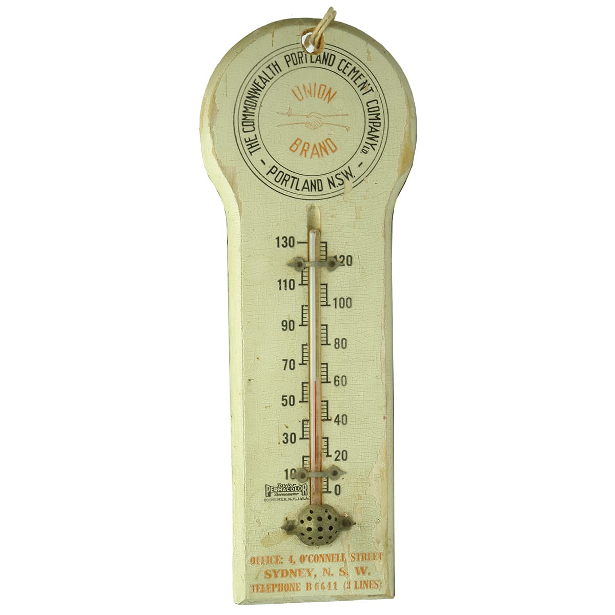 Advertising Thermometer. The Commonwealth Portland Cement Company, Sydney.