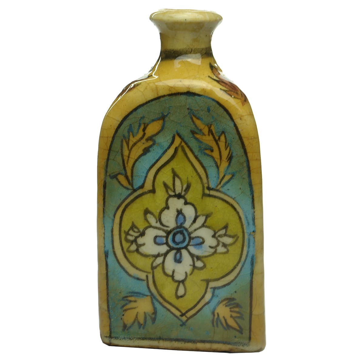 Persian type Bottle. Majolica.
