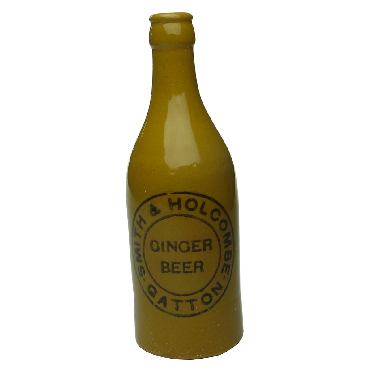 Ginger Beer. Smith & Holcombe, Gatton. Crown seal. Champagne. All tan.