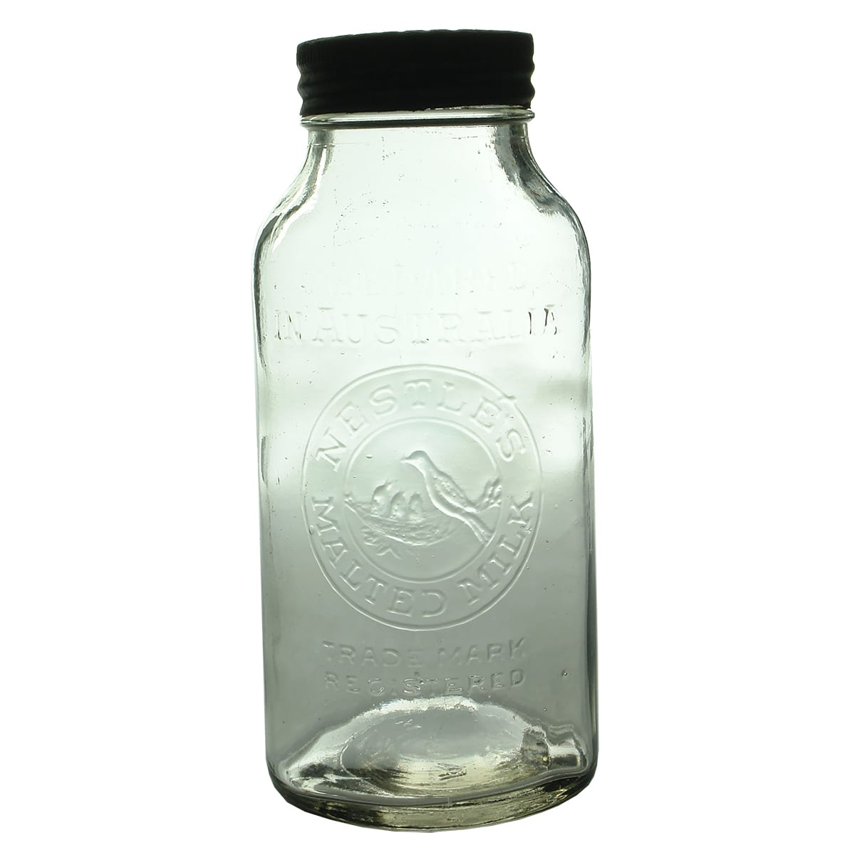Jar. Nestle's Malted Milk. Medium size. Original Cap.