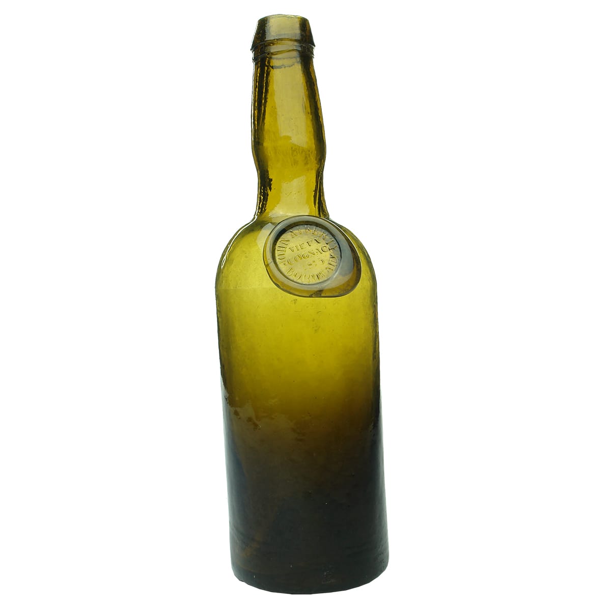 Cognac. John Alberty 1815. Applied seal. Olive Green.