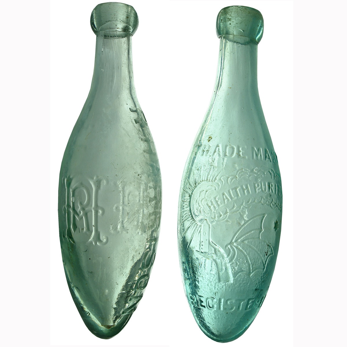 Pair of Torpedo Bottles: Harrison, Fitzroy and Trood, Melbourne.