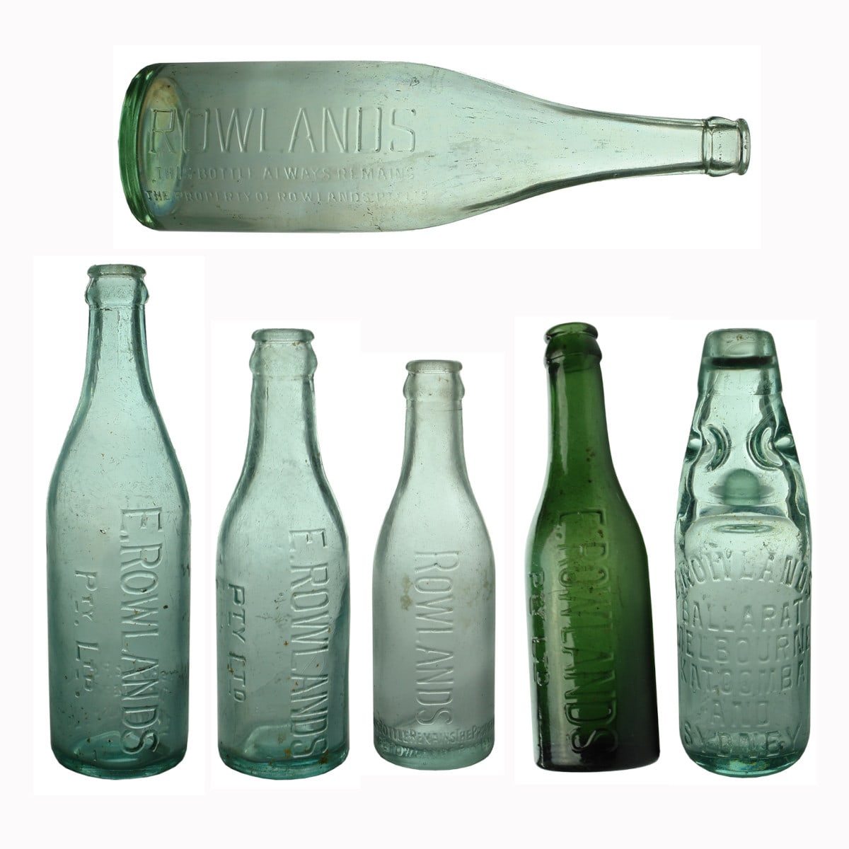 Six Rowlands Bottles