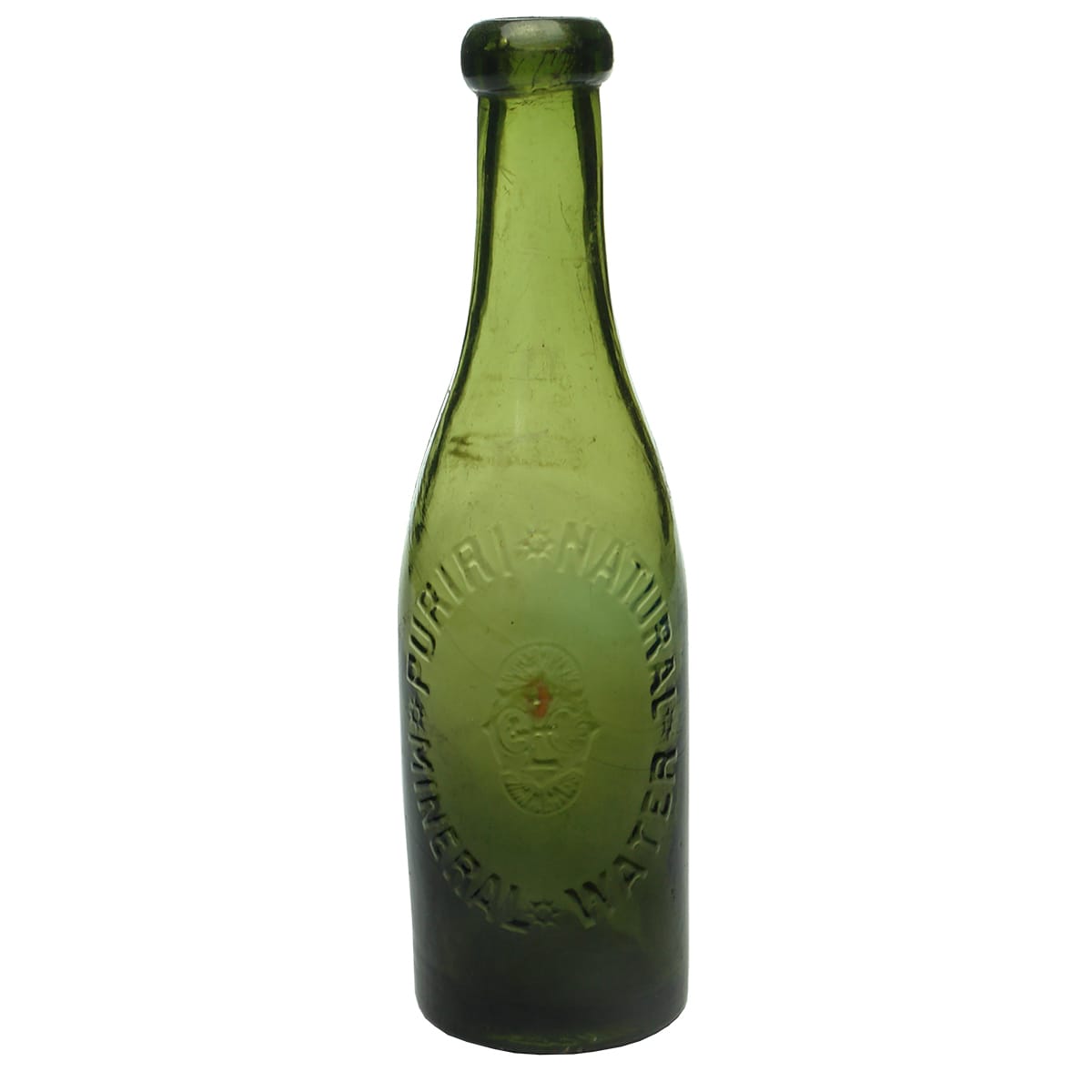 Corker. Puriri Natural Mineral Water. Green. 6 oz.