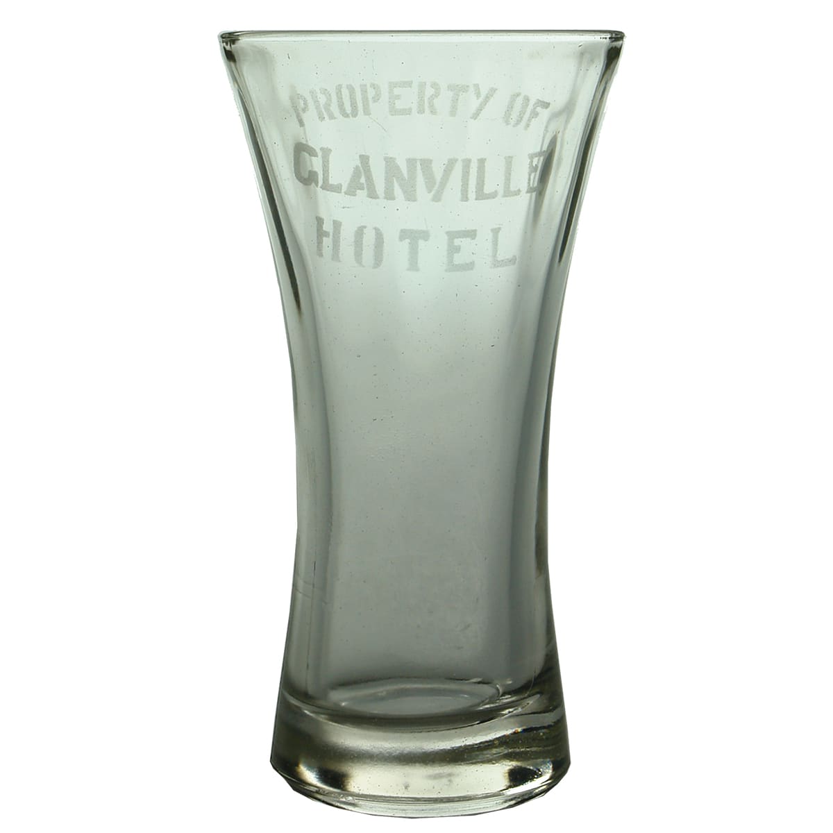 Beer Glass. Glanville Hotel.