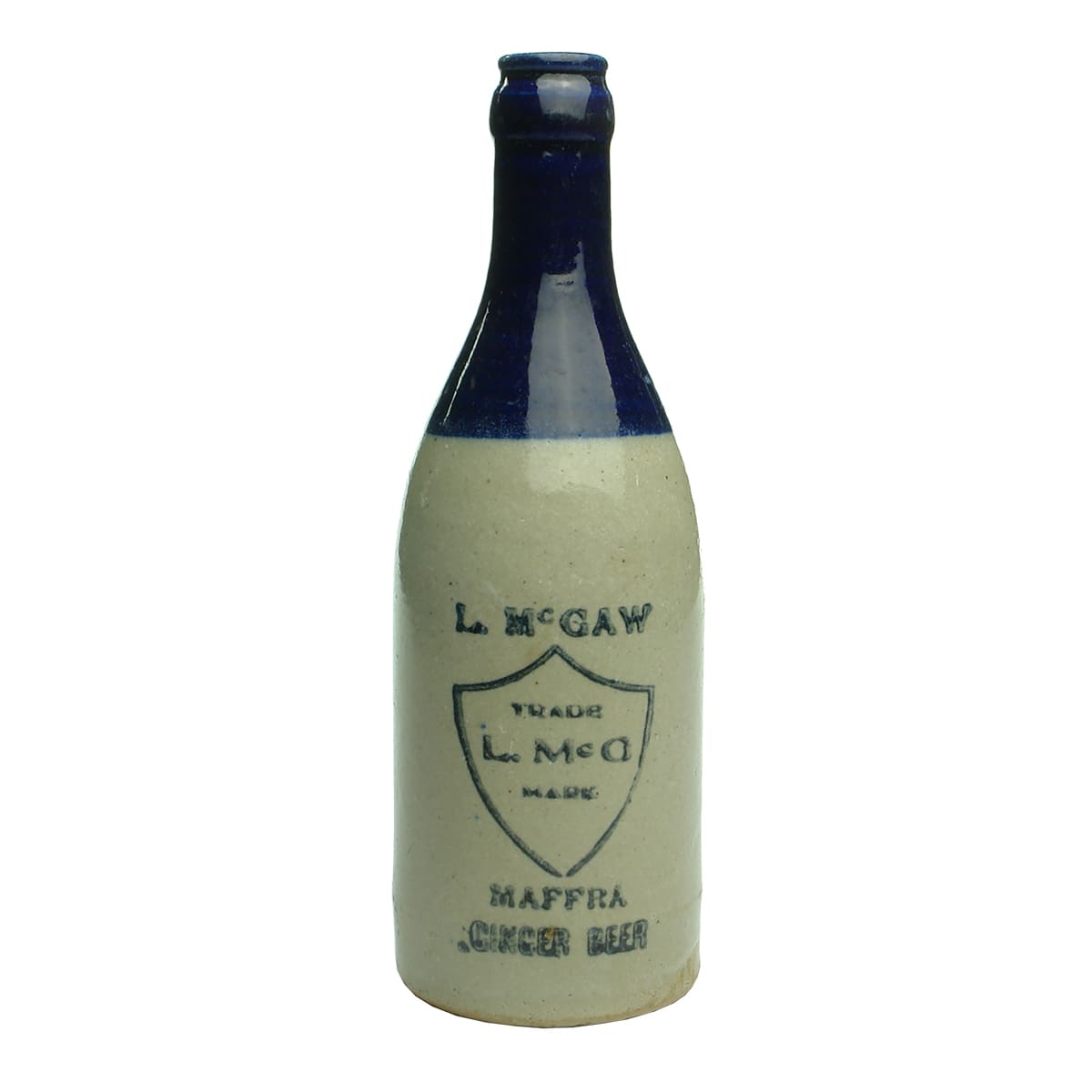 L. McGaw, Maffra crown seal ginger beer, blue top.