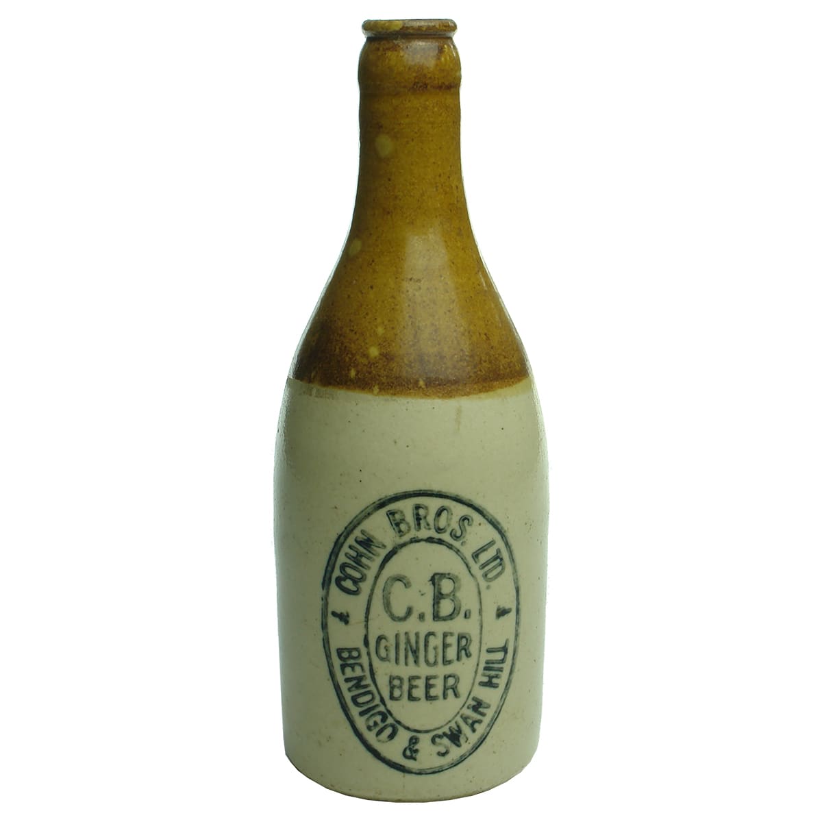 Ginger Beer. Cohn Bros Ltd., Bendigo & Swan Hill. Champagne. Tan Top. Crown Seal.