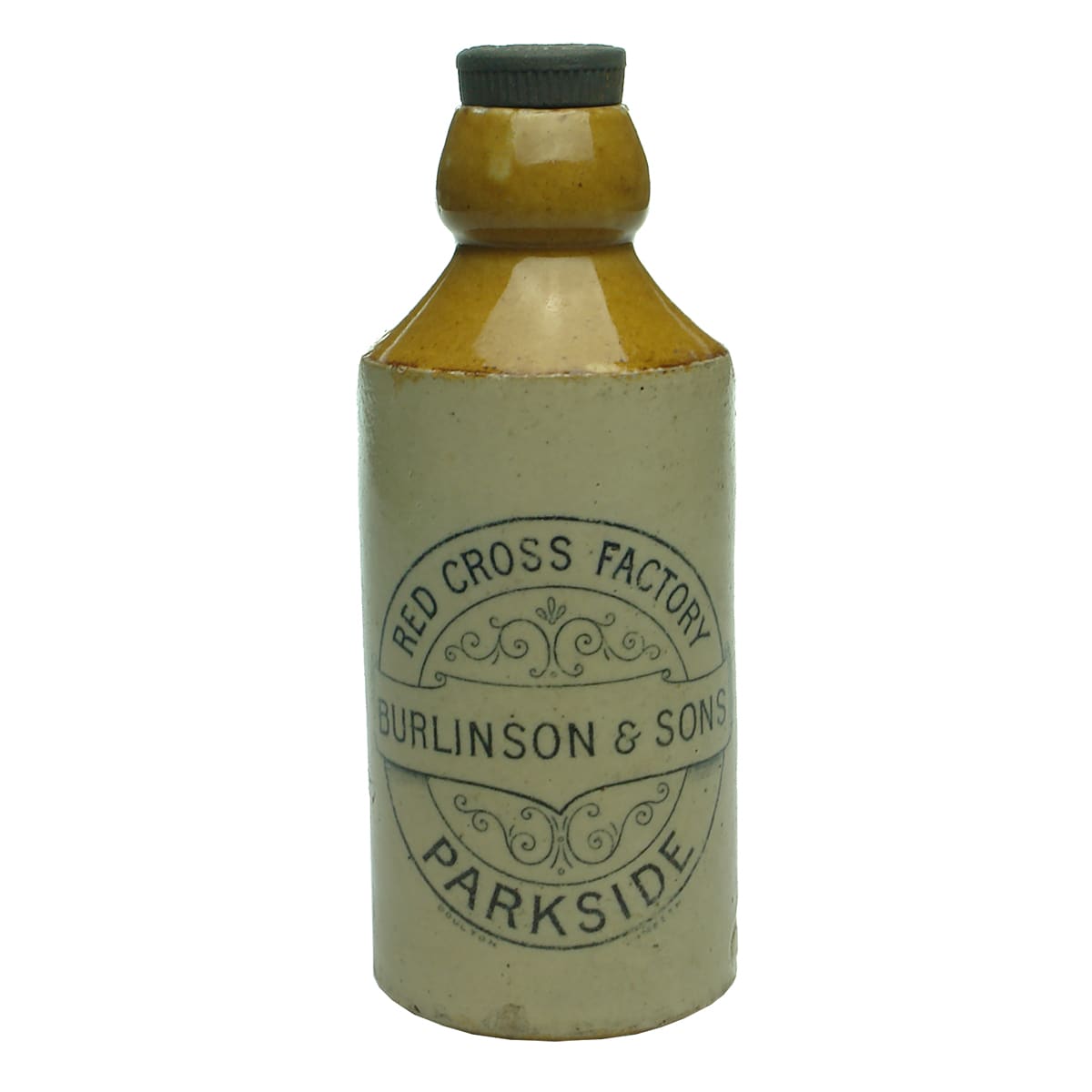 Ginger Beer.  Burlinson & Sons, Red Cross Factory, Parkside.  Internal Thread.  10 oz.