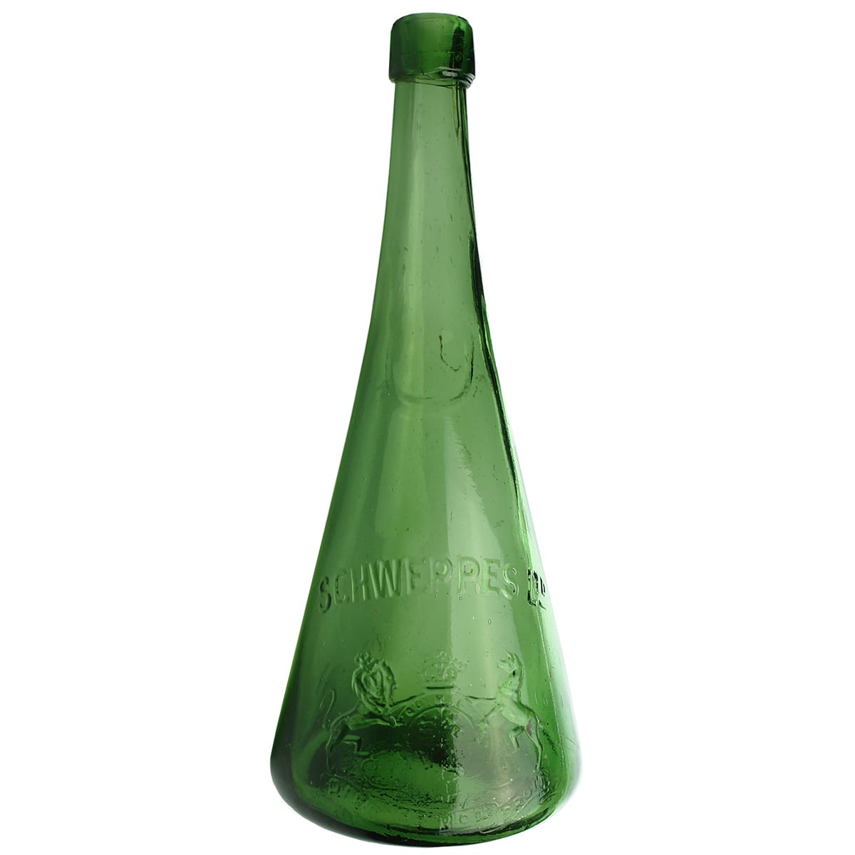 Cordial.  Schweppes Ltd.  Tapered.  Green.  26 oz.