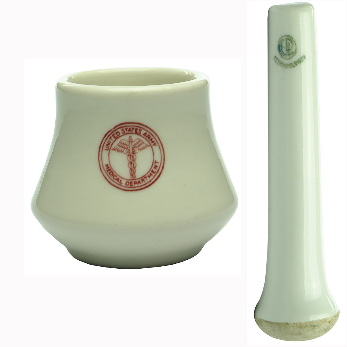 Pharmacy. United States Army Mortar and Pestle.