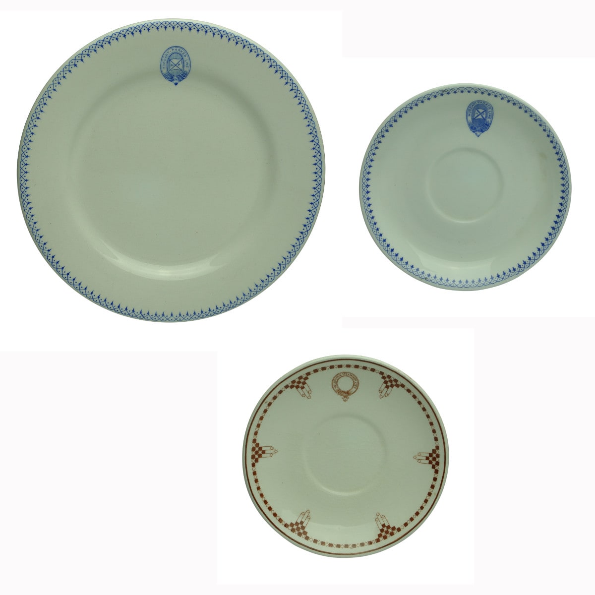 Three Shipping ware Plates: 2 x Huddart Parker; Melbourne Steamship Co.